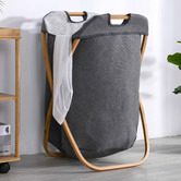 Temple Webster Bamboo Foldable Laundry Hamper